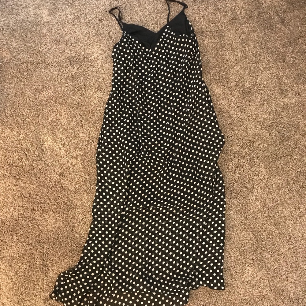 Black and White Polkadot Dress